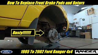 1995 to 2002 Ford Ranger 4x4 Front Brake Pads and Rotor Replacement: How to