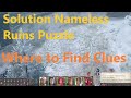 Pathfinder Wrath of The Righteous, Solution Nameless Ruins Puzzle, Where to Find The Clues