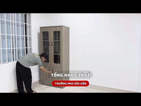 Tủ Văn Phòng 2 Cánh Gỗ Công Nghiệp Bollet - THS4