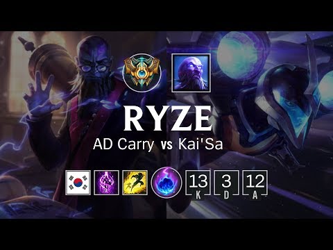 Ryze Bot vs Kai'Sa - KR Challenger Patch 8.21
