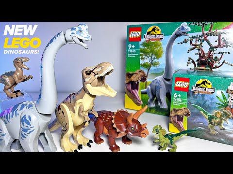 NEW LEGO Dinosaurs Toys! Jurassic Park 30th Anniversary Brachiosaurus, T-Rex, Velociraptor