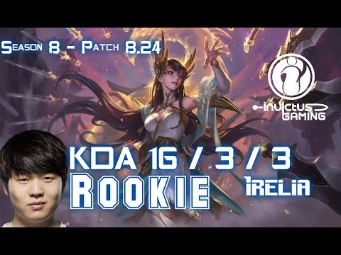 IG Rookie IRELIA vs GALIO Mid - Patch 8.24 KR Ranked