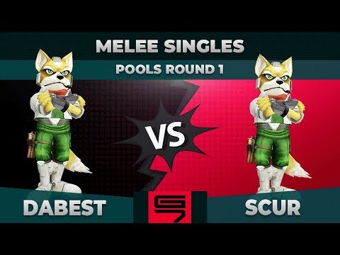 Dabest vs Scur - Melee Singles: Pools R1 Winners Round 2 - Genesis 7 | Fox vs Fox