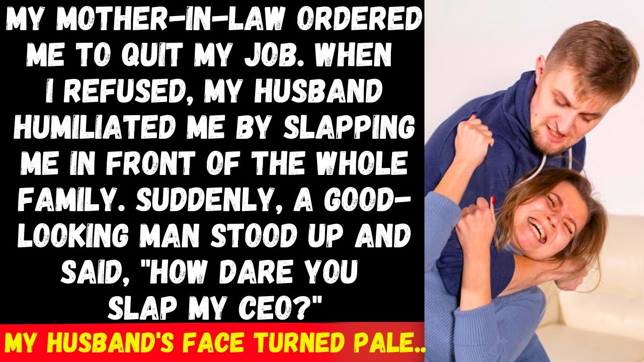 My MIL ordered me to quit my job. When I refused, my husband slapped me in birthday party but then..