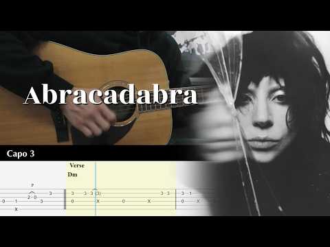 Abracadabra - Lady Gaga - Fingerstyle Guitar TAB Tutorial