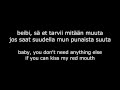 Haloo Helsinki! - Beibi lyrics (FIN&ENG) 