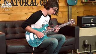 Video thumbnail for PRS Experience Modern Eagle V   10 Top River Blue   Pattern Neck 20 0302227 by Peach Guitars