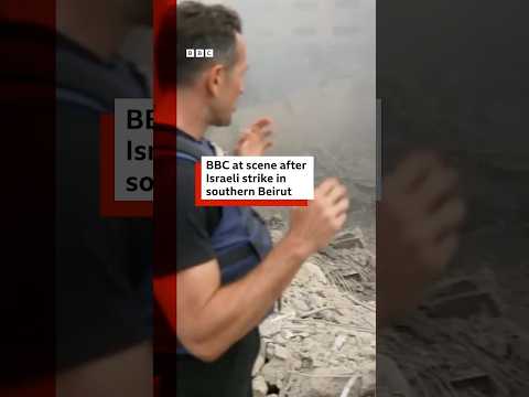Watch the video | BBC at scene after Israeli strike on Beirut building. #Beirut #Israel #Lebanon #BBCNews