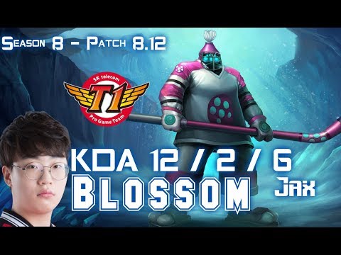 SKT T1 Blossom JAX vs LUCIAN ADC - Patch 8.12 KR Ranked