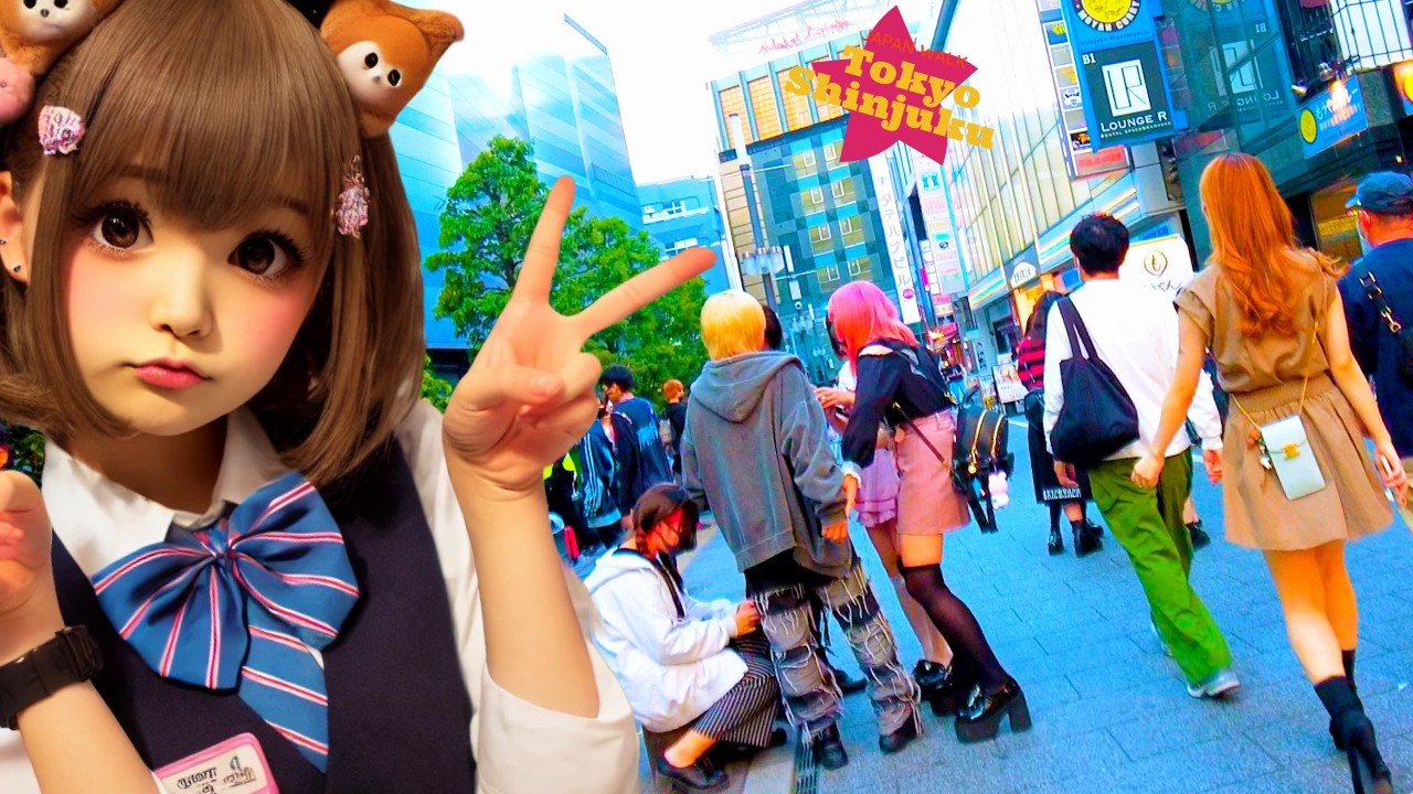 Tokyo, Shinjuku 👍 Let's walk around during the day 💖 4K Nonstop 1 hour