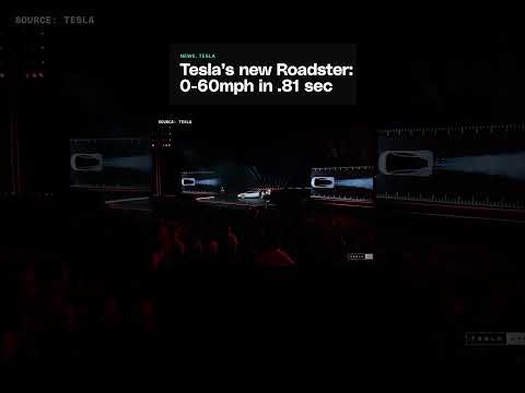 Tesla’s new Roadster: 0-60mph in under 1 sec