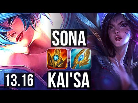 SONA & Janna vs KAI'SA & Blitz (ADC) | 0/0/9, 300+ games, 800K mastery | NA Diamond | 13.16