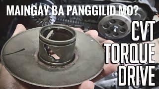 Yamaha Mio Sporty: Torque Drive | CVT | How to replace Torque Drive | Clutch bell | Clutch Lining |
