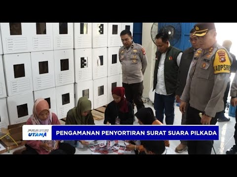 KAPOLRES MAJENE TINJAU PENGAMANAN PENYORTIRAN SURAT SUARA PILKADA