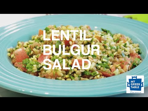 How to Make a Greek Salad with Lentils & Bulgur