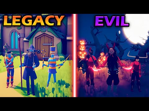 LEGACY TEAM vs EVIL TEAM - Totally Accurate Battle Simulator | TABS