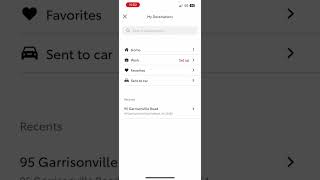 How to set a home address in the Toyota app for use with Drive Connect navigation