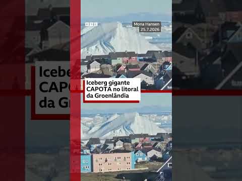Iceberg gigante capota na costa Groenlândia