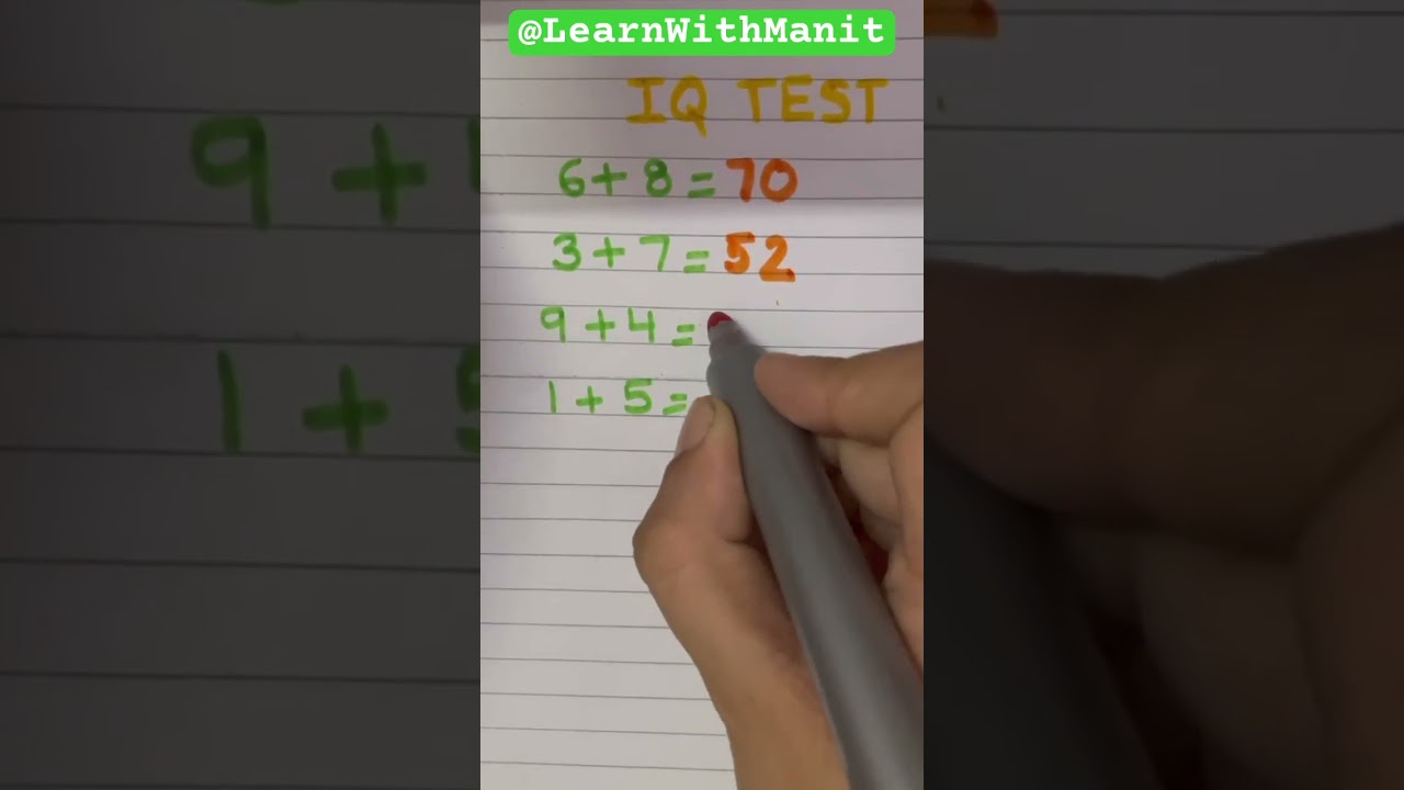 IQ Test #learnwithmanit #iq #youtube #iqgame #iqtest #matemática #shorts #youtubeshorts #fyp #yt #fy