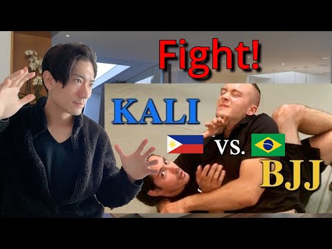JAPANESE KARATE GUY REACTION / KALI (Philippines Martial Art) vs Brazilian Jiujitsu