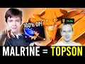 MALR1NE REALIZED WHY TOPSON SPAMMING SAND KING IN MID LANE.. - 100% OP!