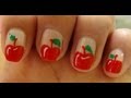 Simple Apple Nail Art Simple Apple Nail Art