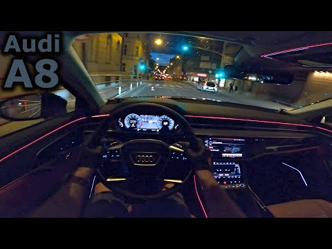 2022 Audi A8 60 TFSI quattro (facelift) | night POV test drive