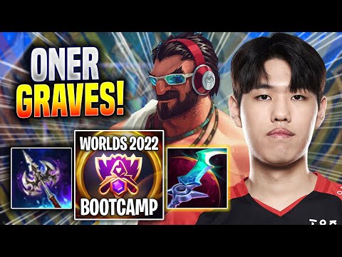 ONER SHOWTIME WITH GRAVES! - T1 Oner Plays Graves JUNGLE vs Trundle! | Bootcamp 2022