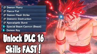 How To Unlock All DLC 16 Skills & Content Fast! Dragon Ball Xenoverse 2