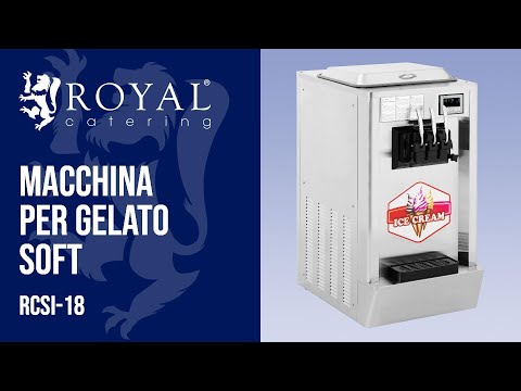 Video - Seconda Mano Macchina per gelato soft - 1.640 W - 23 l/h - 3 gusti - Royal Catering
