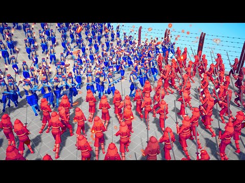 NINJA ARMY 100x 🥷 vs  💀 100x PIRATE ARMY / Totally Accurate Battle Simulator ( TABS )