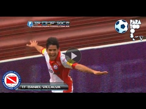 Gol de Villalba. Argentinos 2 Olimpo 0. Fecha 14. Torneo Inicial 2013