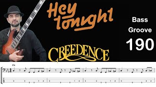 Download lagu HEY TONIGHT (Creedence) How to Play Bass Groove Cover with Score & Tab Lesson mp3