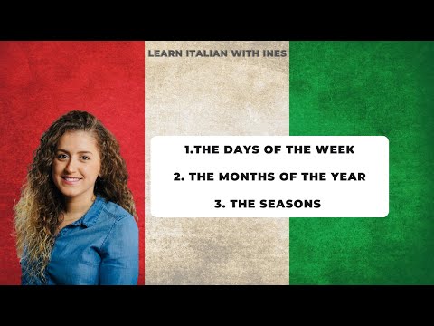 Italian for Beginners - Days of the Week/ Months of the Year/ Seasons