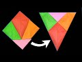 Square To Triangle Geometric Tiling Origami Flickers Haberdasher Dissection Puzzle
