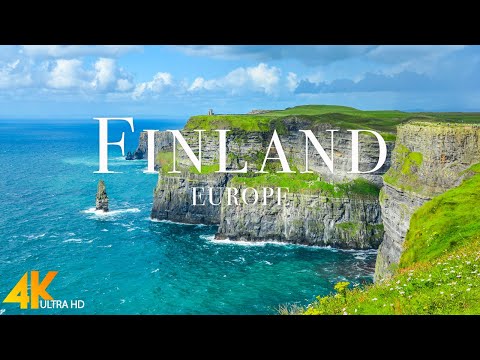 FLYING OVER FINLAND (4K UHD) - Relaxing Music Along With Beautiful Nature Videos - 4K Video HD