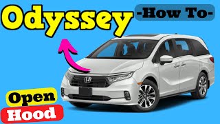 Honda Odyssey -- How to Open Hood 2018 2019 2020 2021 2022 2023