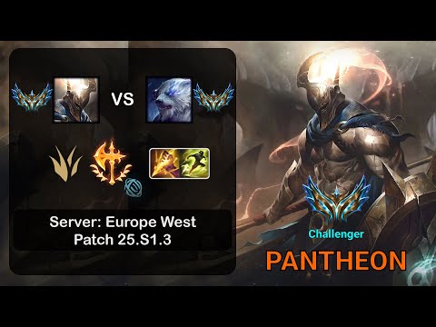 Pantheon Jungle vs Volibear - EUW Challenger - Patch 25.S1.3