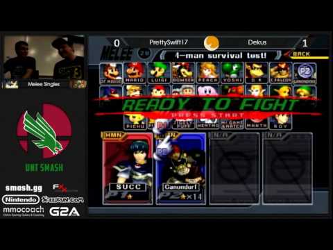 Smash @ UNT #2 - Melee Singles - PrettySwift17 (Marth) Vs. Dekus (Ganondorf)