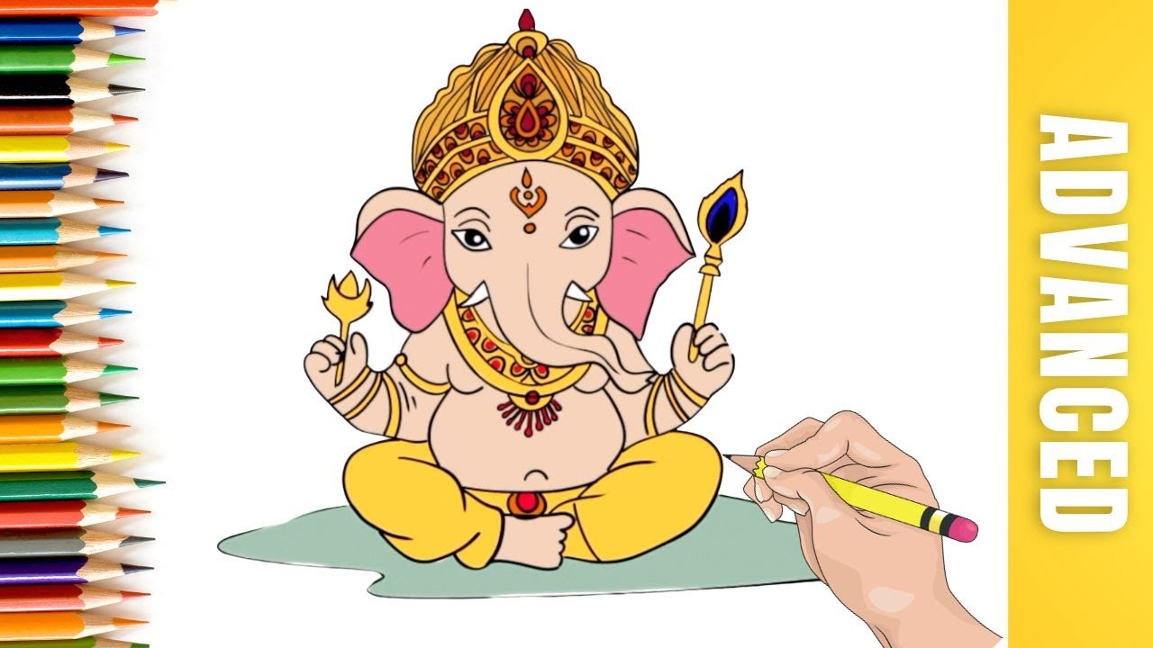 How to make Ganesha drawing Easy for Kids