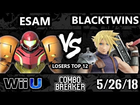 Combo Breaker 2018 Smash 4 - PG  ESAM (Samus, Pika) Vs. EMG LGS  Blacktwins (Cloud) - Wii U L Top 12