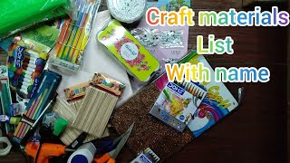 craft materials list with name🥰🥰 /craft stationary items/  craft items💯/ #viral #tranding