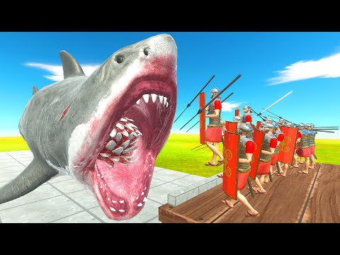 Squad Roman Spears vs Giant Units - Animal Revolt Battle Simulator