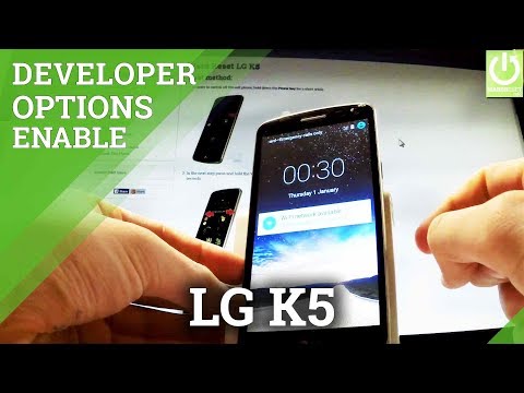 Access Developer Options in LG K5 - Enable USB Debugging