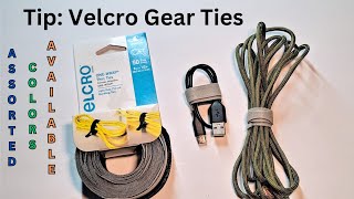 Organizational Tip #1, Reusable Velcro Gear Ties