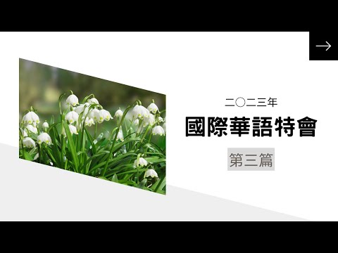 Conferência Especial Internacional de Língua Chinesa de 2023, Parte 3