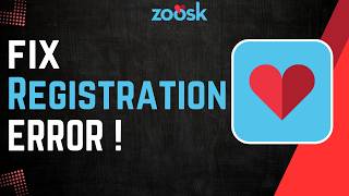 How To Fix Zoosk Registration Error !