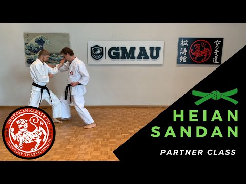 Shotokan - 6th Kyu Green Belt - Heian Sandan Partner Class thumbnail