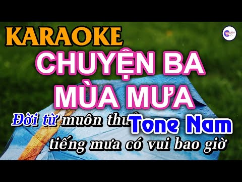 Chuyện Ba Mùa Mưa - KARAOKE [Tone Nam] | Vici Karaoke