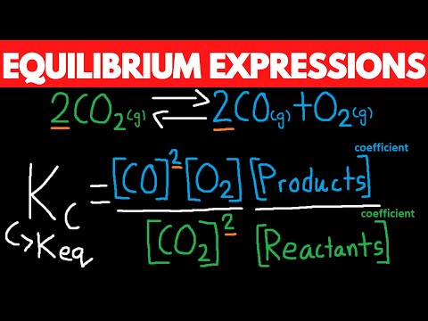 How to Write the Equilibrium Constant Expression for a Reaction (Chemical Equilibrium).
